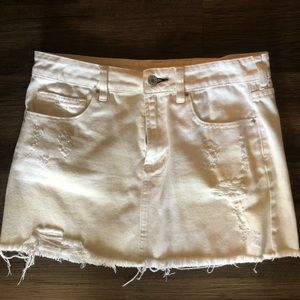 Pacsun white jean skirt